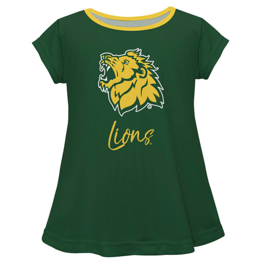 Missouri Southern Lions MSSU Girls Game Day Short Sleeve Green Laurie Top by Vive La Fete
