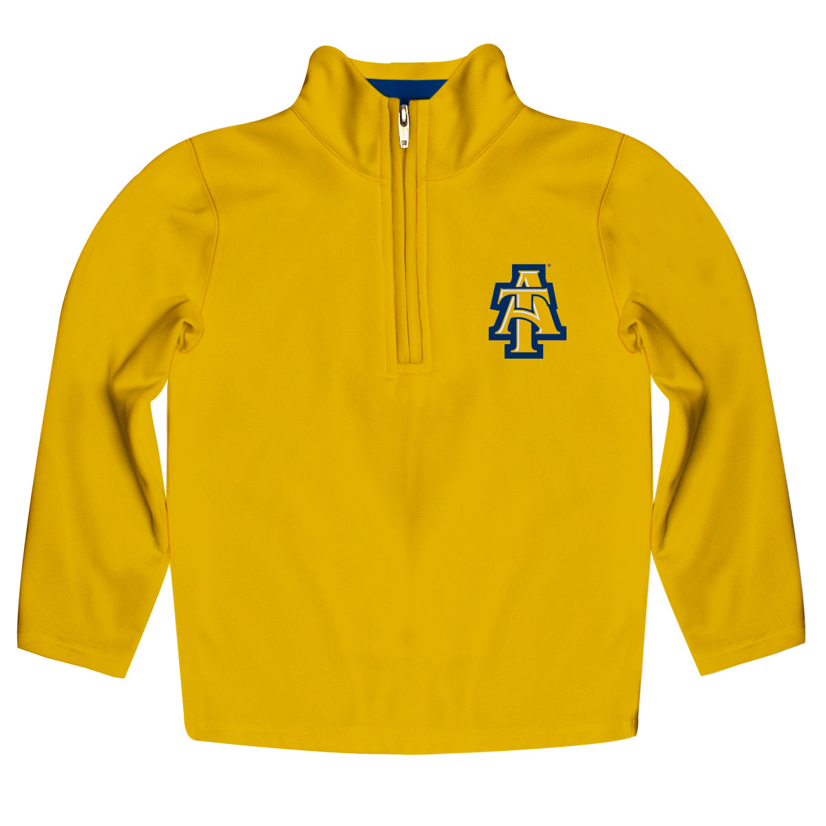 North Carolina A&T Aggies Game Day Solid Gold Quarter Zip Pullover Sweatshirt for Toddlers and Youth, Gold / Toddler - 2