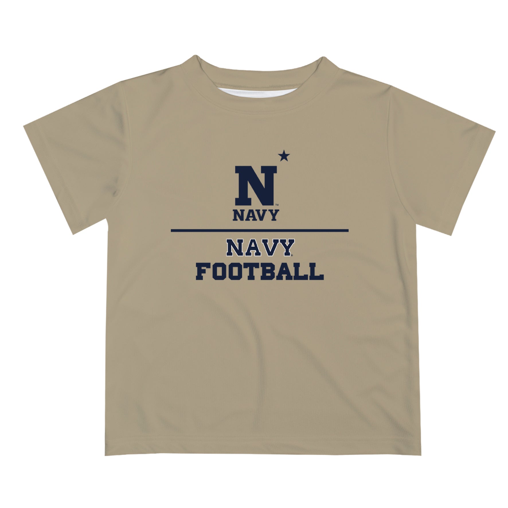 US Naval Academy Midshipmen Football Gold Short Sleeve Tee Shirt by Vi