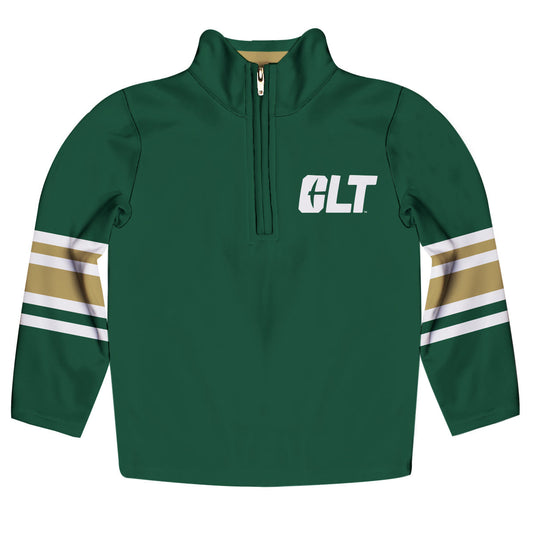 UNC Charlotte 49ers Game Day Green Quarter Zip Pullover for Infants Toddlers by Vive La Fete