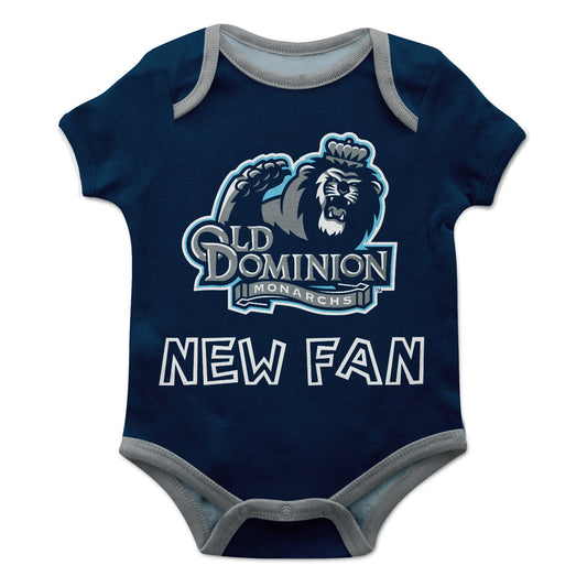 Old Dominion Monarchs Infant Game Day Navy Short Sleeve One Piece Jumpsuit by Vive La Fete