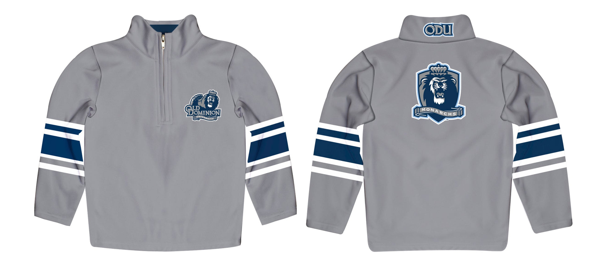 Old Dominion Monarchs Game Day Gray Quarter Zip Pullover for Infants Toddlers by Vive La Fete