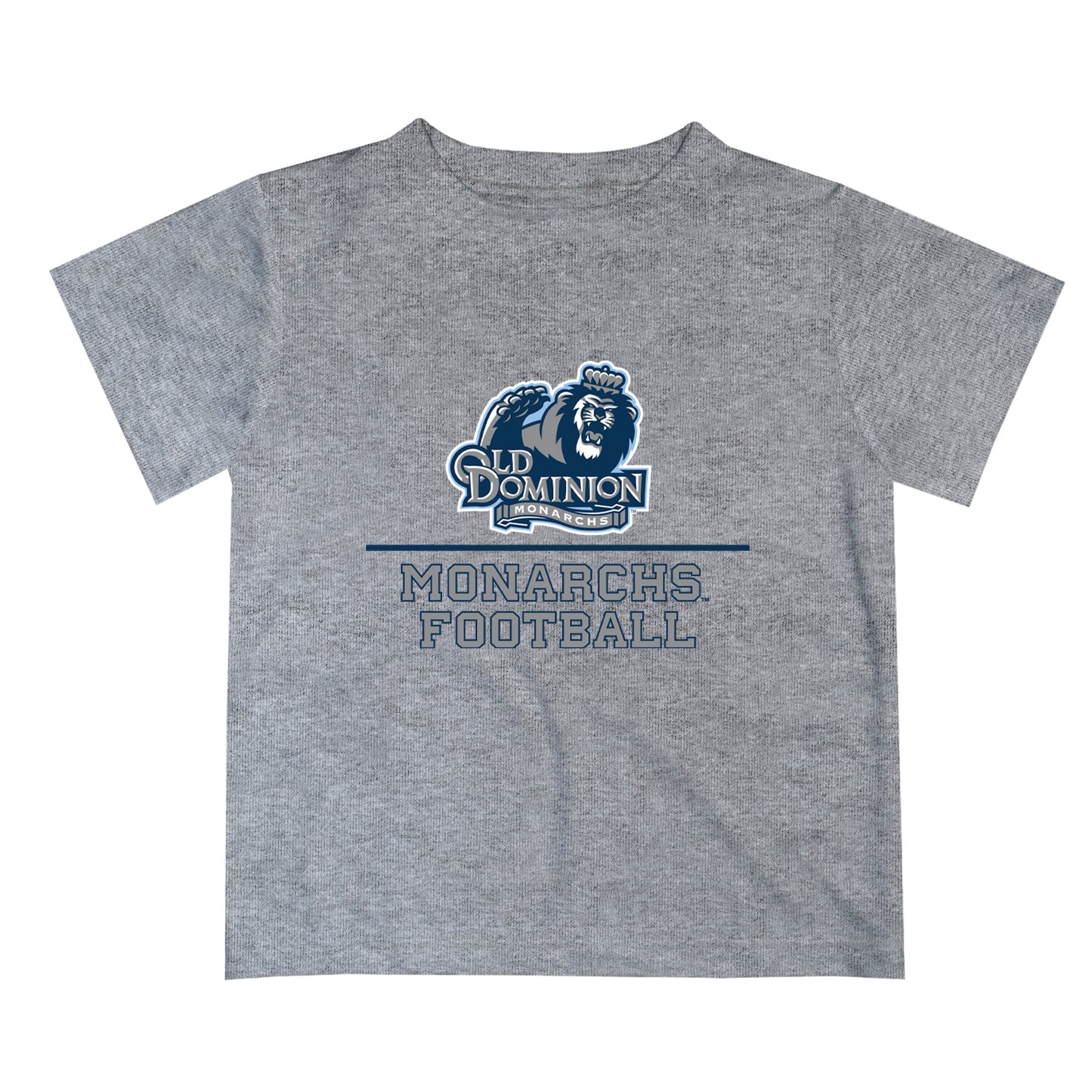 Old Dominion Monarchs Vive La Fete Football V1 Heather Gray Short Sleeve Tee Shirt