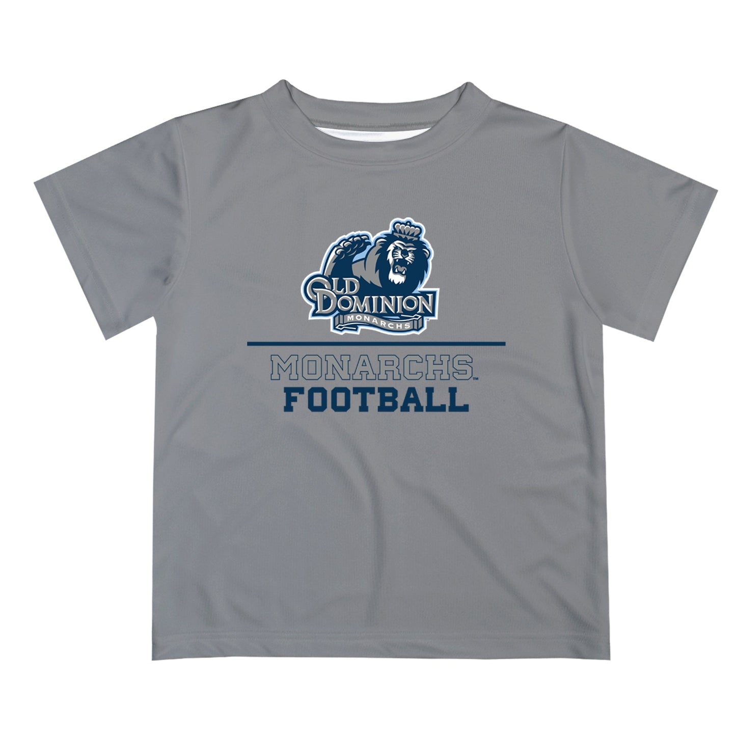 Old Dominion Monarchs Vive La Fete Football V1 Gray Short Sleeve Tee Shirt