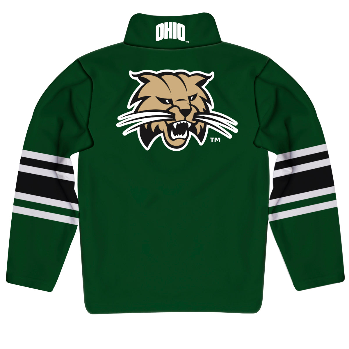 Ohio Bobcats Game Day Black Quarter Zip Pullover for Infants Toddlers by Vive La Fete