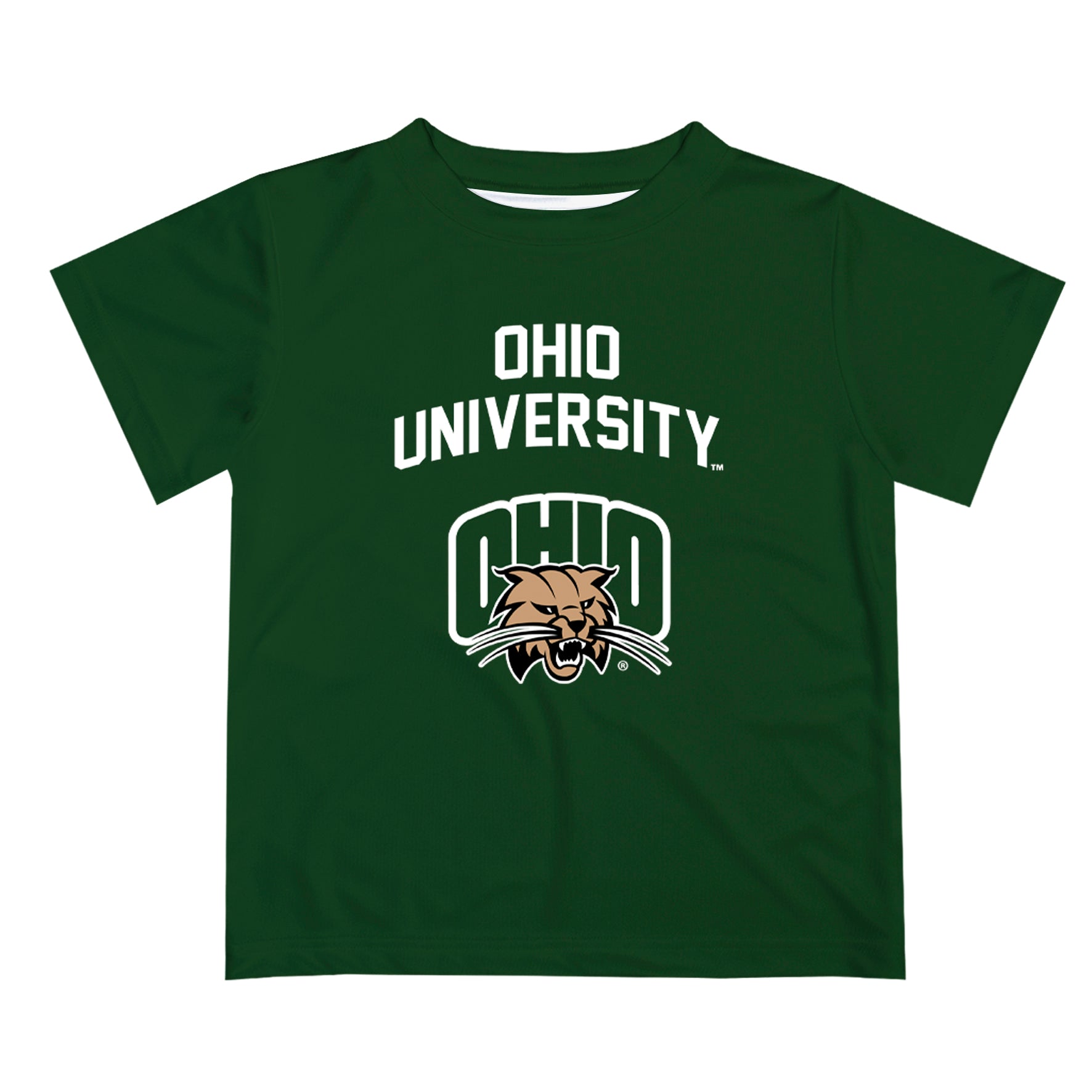 ohio university gear Ohio University Bobcats Boys Game Day Green Short Sleeve Tee Shirt by Vive La Fete, Green / Youth