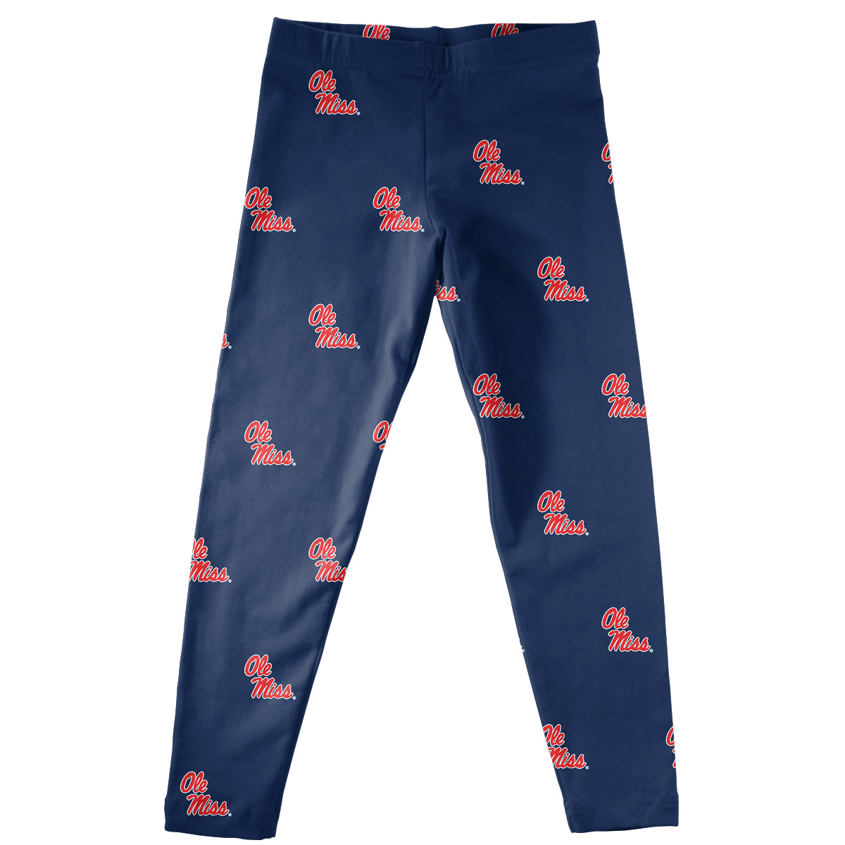 Louisiana At Lafayette Repeat Logo Black Girls Leggings