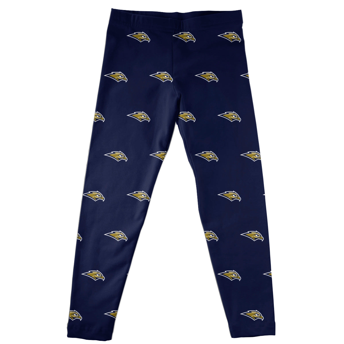 Louisiana At Lafayette Repeat Logo Black Girls Leggings