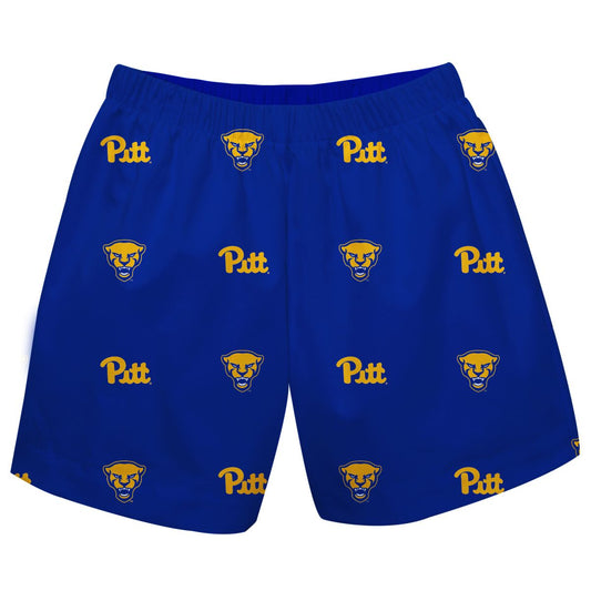 Pittsburgh Panters UP Boys Game Day Elastic Waist Classic Play Blue Pull On Shorts