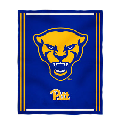 Pittsburgh Panters UP Kids Game Day Blue Plush Soft Minky Blanket 36 x 48 Mascot