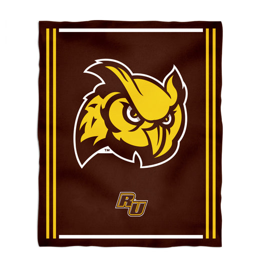 Rowan University Profs RU Kids Game Day Brown Plush Soft Minky Blanket 36 x 48 Mascot