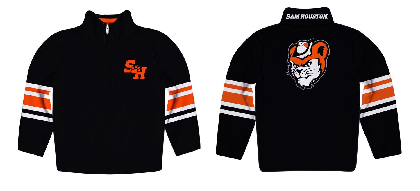Sam Houston Bearkats Game Day Black Quarter Zip Pullover for Infants Toddlers by Vive La Fete
