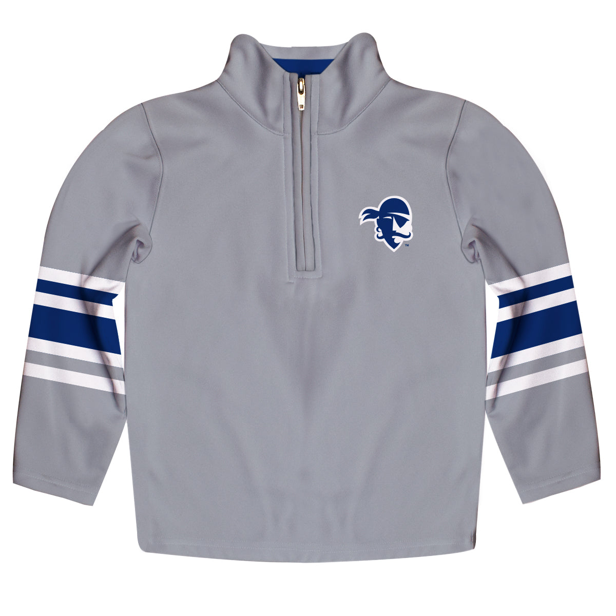 Youth Blue Seton Hall Pirates Team Logo Quarter-Zip Pullover