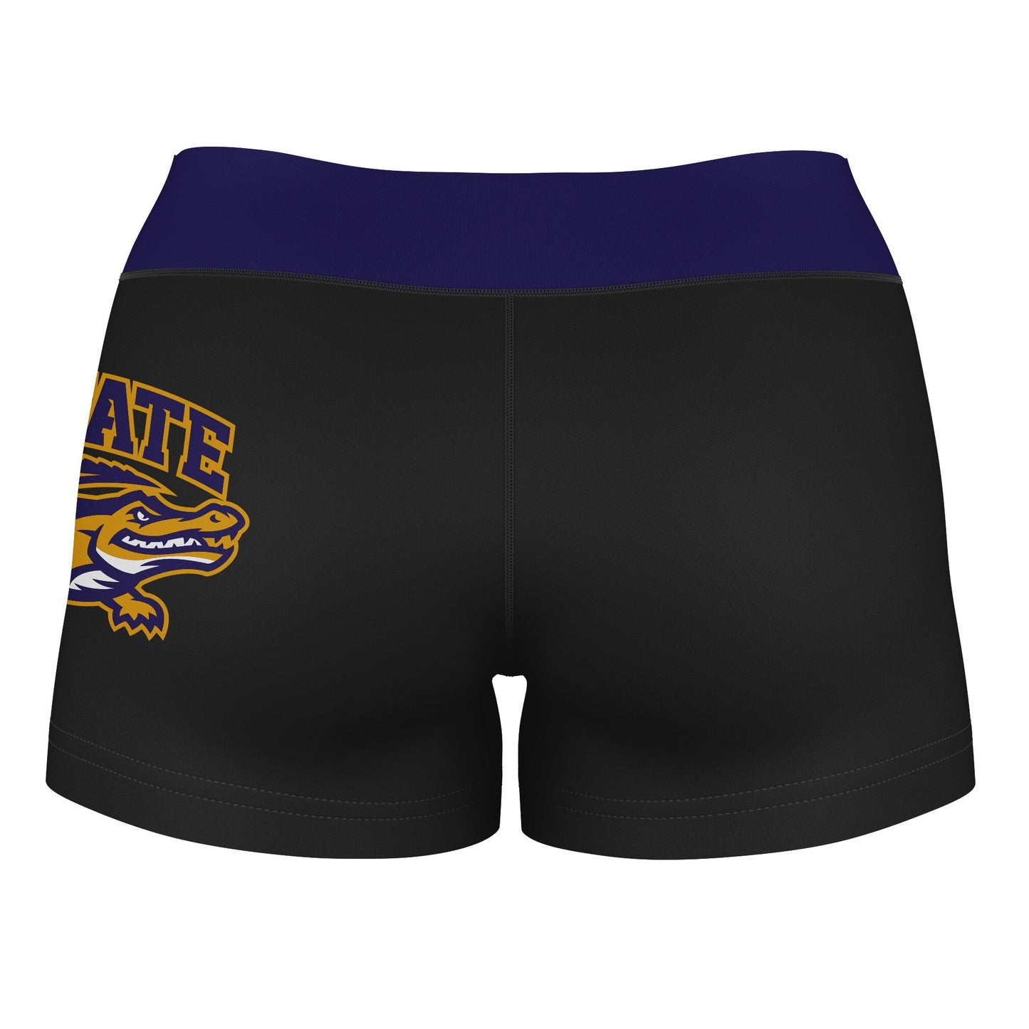 SFSU Gators Vive La Fete Game Day Logo on Thigh & Waistband Black & Purple Women Yoga Booty Workout Shorts 3.75 Inseam" - Vive La F̻te - Online Apparel Store