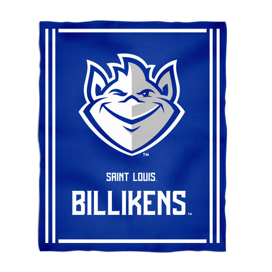 Saint Louis University Billikens SLU Kids Game Day Blue Plush Soft Minky Blanket 36 x 48 Mascot