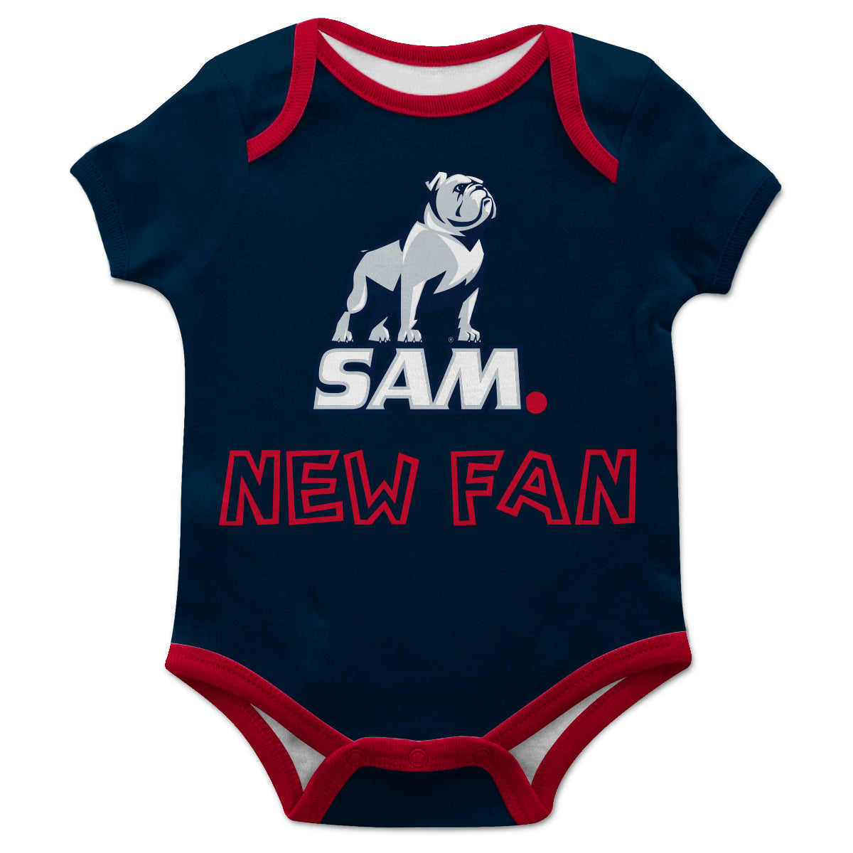 Samford Bulldogs Infant Navy Short Sleeve One Piece Jumpsuit by Vive La Fete