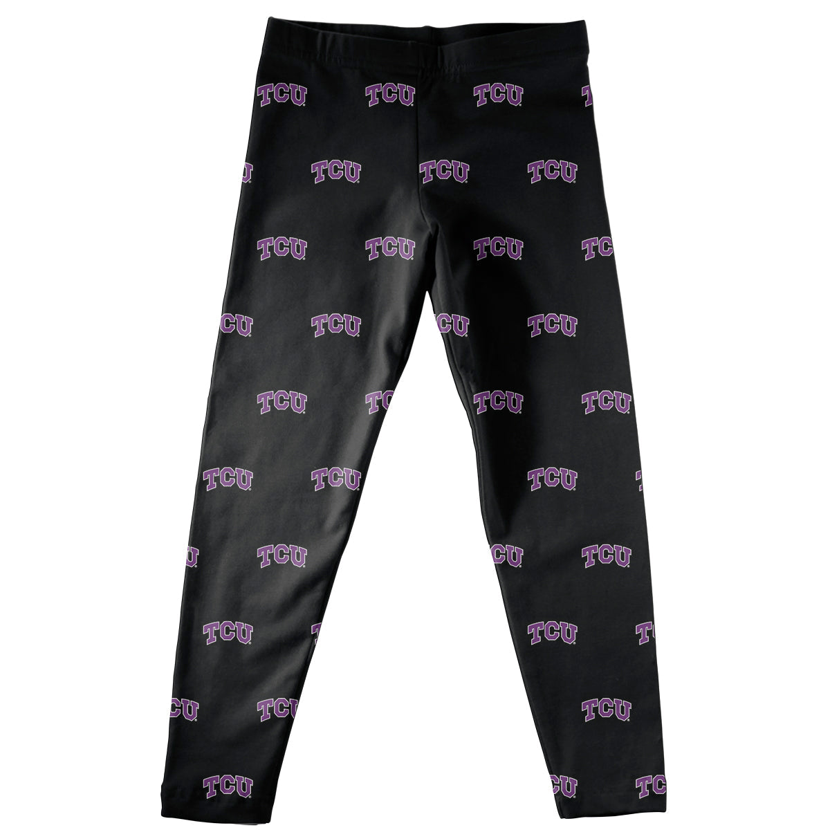 TCU Honed Frogs Repeat Logo Black Leggings