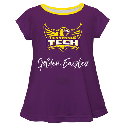 Tennessee Tech Golden Eagles TTU Girls Game Day Short Sleeve Purple Laurie Top by Vive La Fete