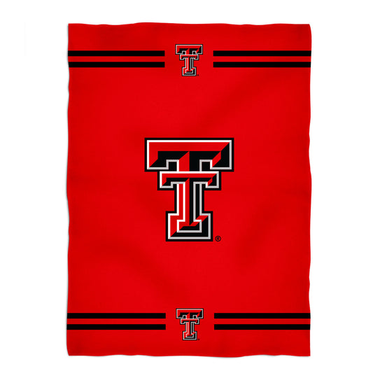 Texas Tech Red Raiders Game Day Soft Premium Fleece Red Throw Blanket 40 x 58 Logo and Stripes