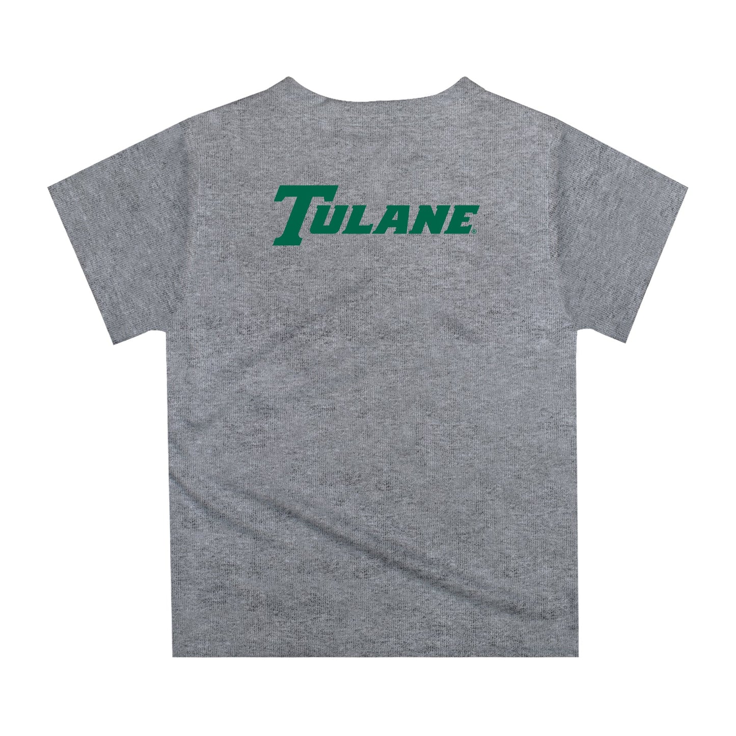Tulane Green Wave Original Dripping Football Helmet Heather Gray T-Shirt by Vive La Fete