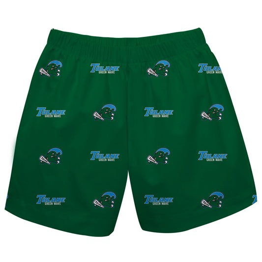 Tulane Green Wave Boys Game Day Elastic Waist Classic Play Green Pull On Shorts
