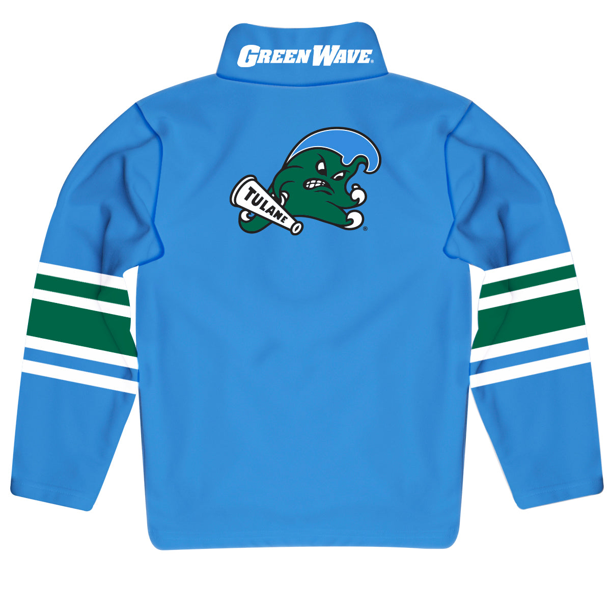 Tulane Green Wave Game Day Blue Quarter Zip Pullover for Infants Toddlers by Vive La Fete