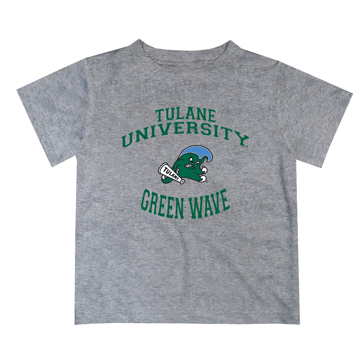 Tulane Green Wave Vive La Fete Boys Game Day V1 Heather Gray Short Sleeve Tee Shirt