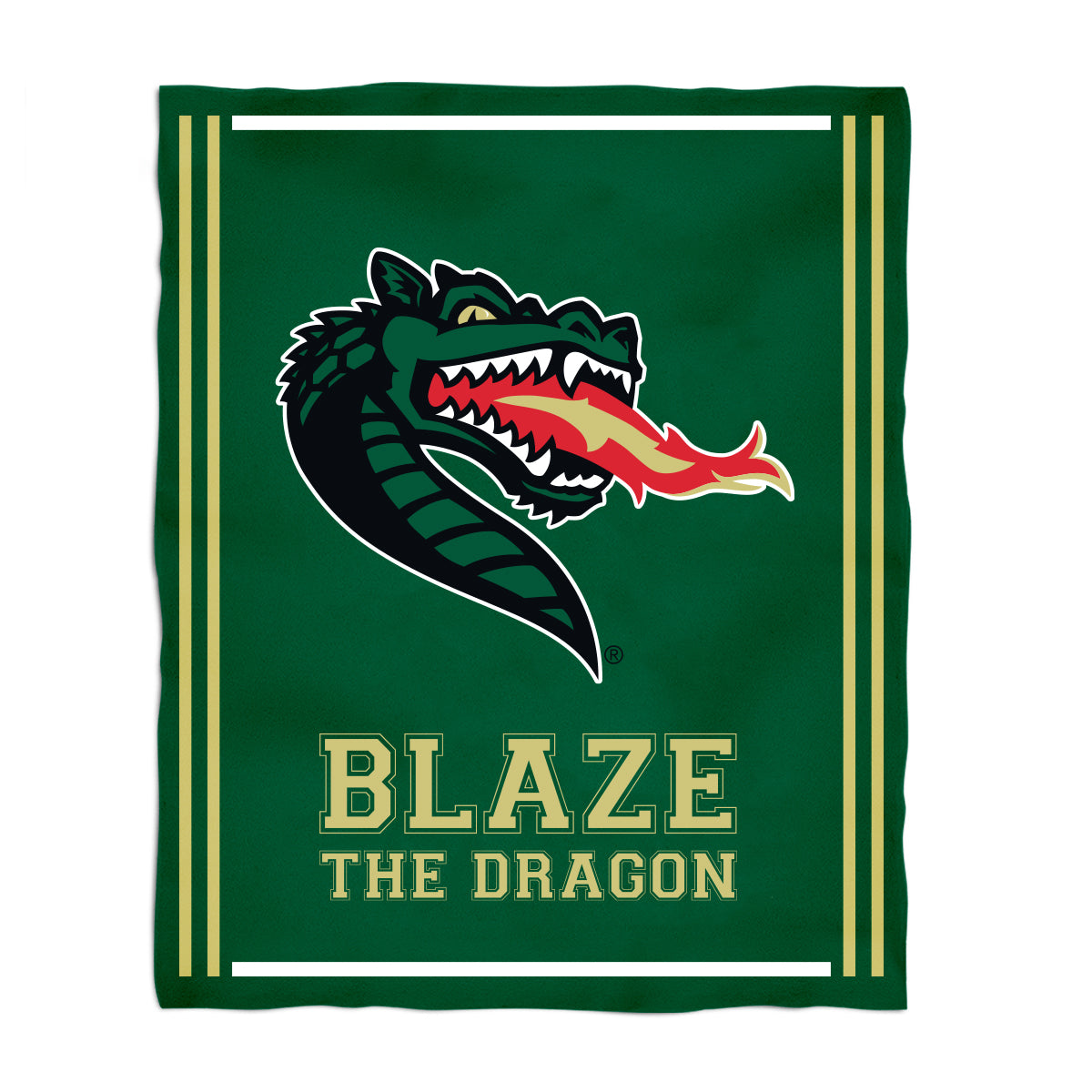 Alabama at Birmingham Blazers Kids Game Day Green Plush Soft Minky Blanket 36 x 48 Mascot