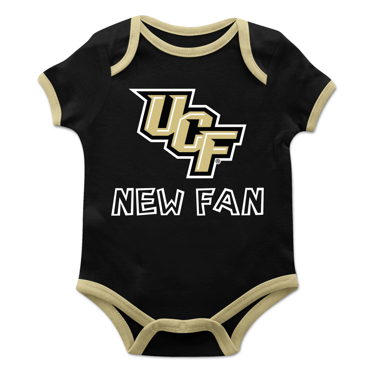 UCF Knights Infant Black Short Sleeve One Piece Jumpsuit by Vive La Fete