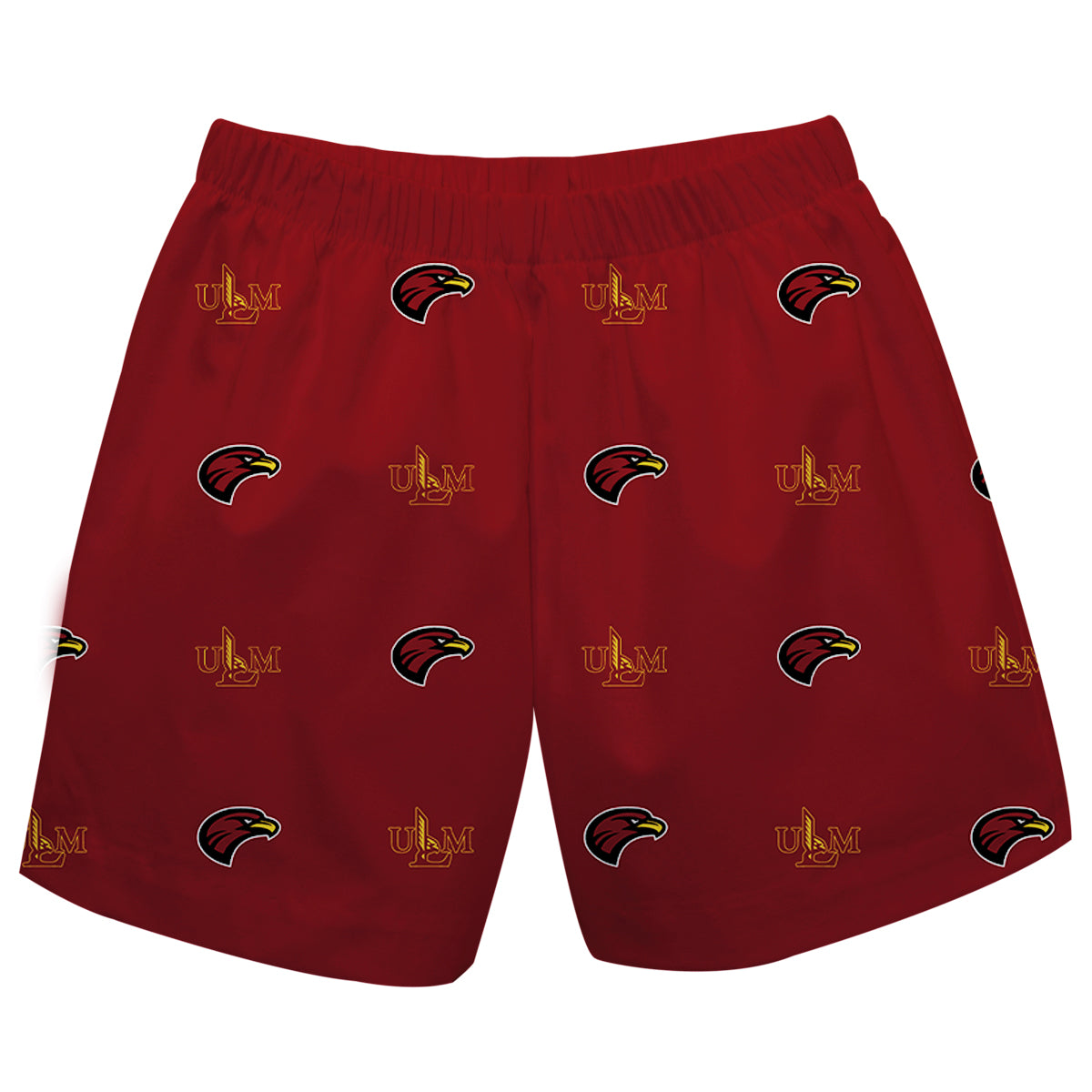 Louisiana Monroe Warhawks ULM Boys Game Day Elastic Waist Classic Play Maroon Pull On Shorts
