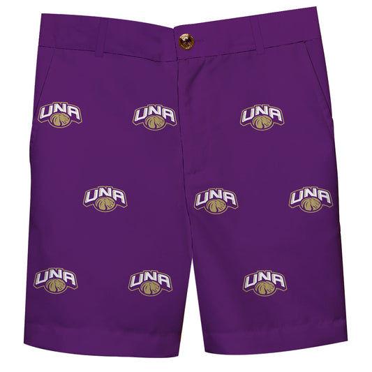 North Alabama Lions Boys Game Day Purple Structured Shorts