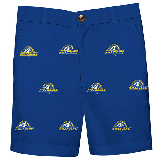 New Haven Chargers Boys Game Day Blue Structured Shorts