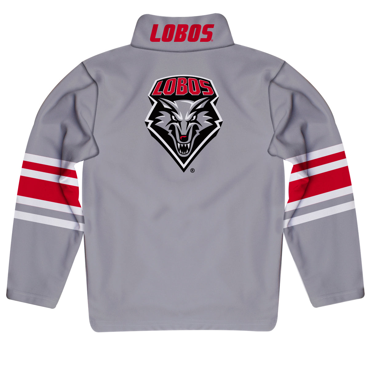 New Mexico Lobos Game Day Gray Quarter Zip Pullover for Infants Toddlers by Vive La Fete