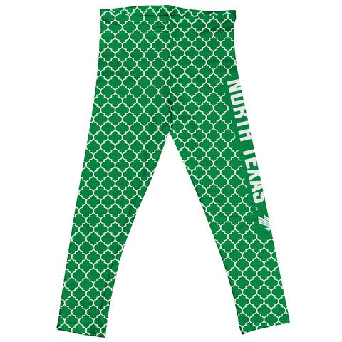 North Texas Quatrefoil Green Leggings