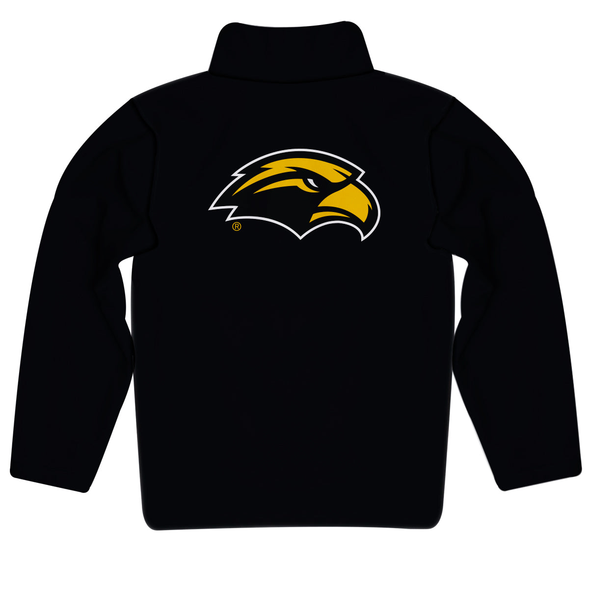 Southern Miss Golden Eagles Game Day Solid Black Quarter Zip Pullover for Infants Toddlers by Vive La Fete