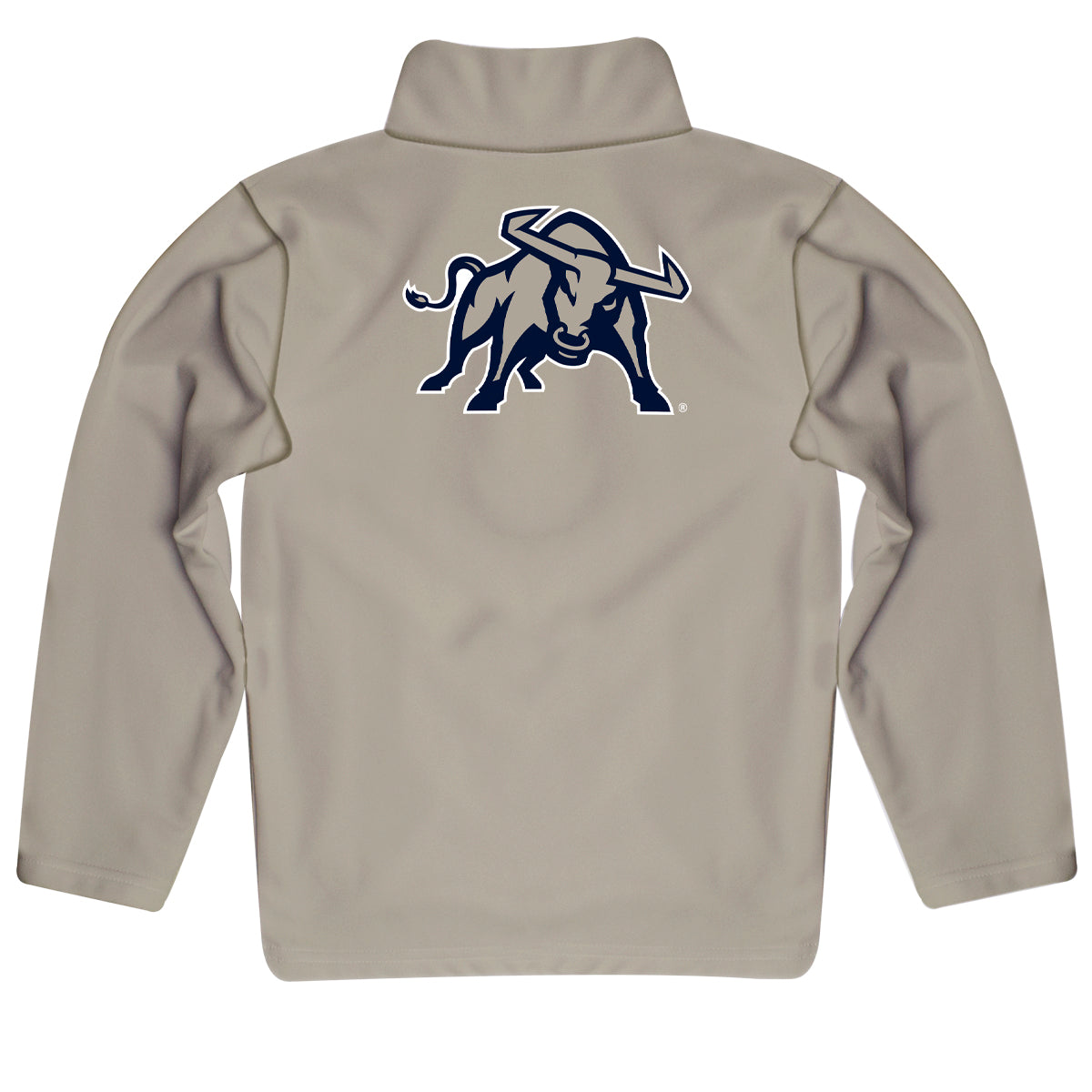 Utah State Aggies Game Day Solid Gray Quarter Zip Pullover for Infants Toddlers by Vive La Fete