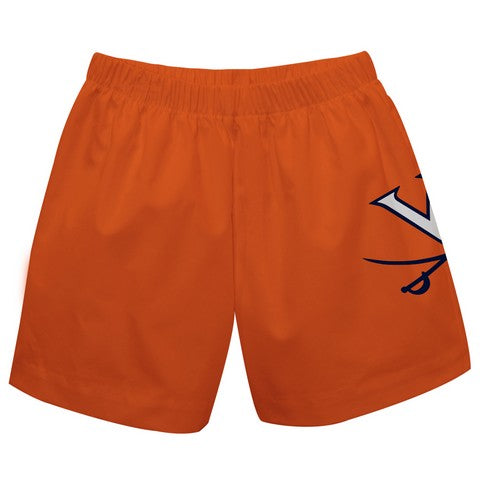 Virginia Cavaliers Solid Orange Boys Pull On Shorts