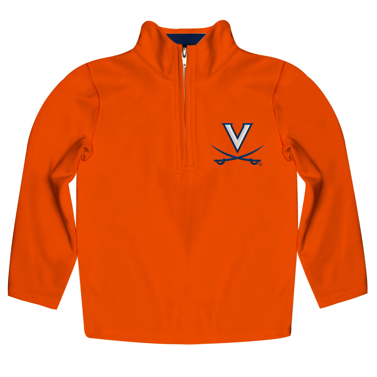 Virginia Cavaliers UVA  Game Day Navy Quarter Zip Pullover Solid on for Infants Toddlers by Vive La Fete