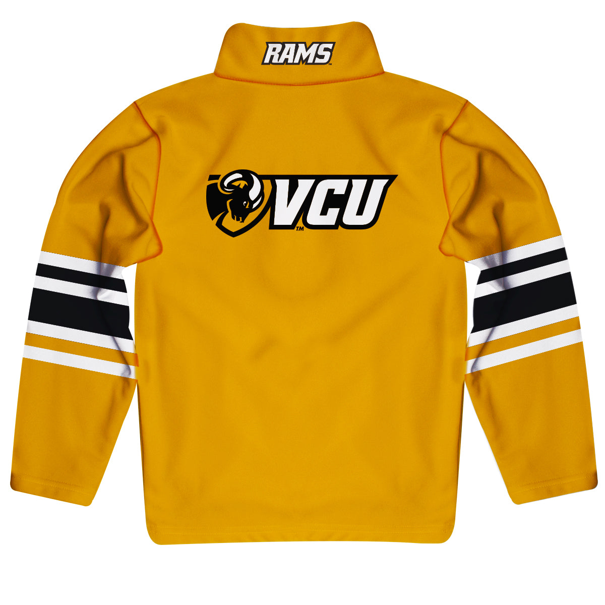 VCU Rams Virginia Commonwealth U Game Day Gold Quarter Zip Pullover for Infants Toddlers by Vive La Fete