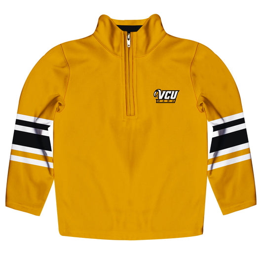 VCU Rams Virginia Commonwealth U Game Day Gold Quarter Zip Pullover for Infants Toddlers by Vive La Fete