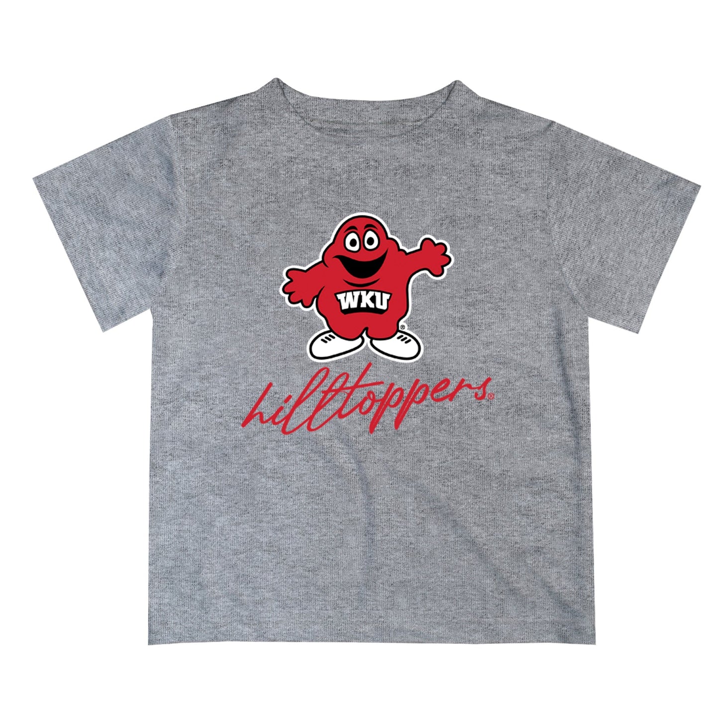 Western Kentucky Hilltoppers Vive La Fete Script V1 Heather Gray Short Sleeve Tee Shirt