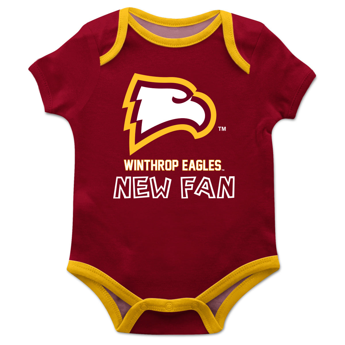 Winthrop University Eagles Maroon Boys One Piece Jumpsuit Short Sleeve by Vive La Fete