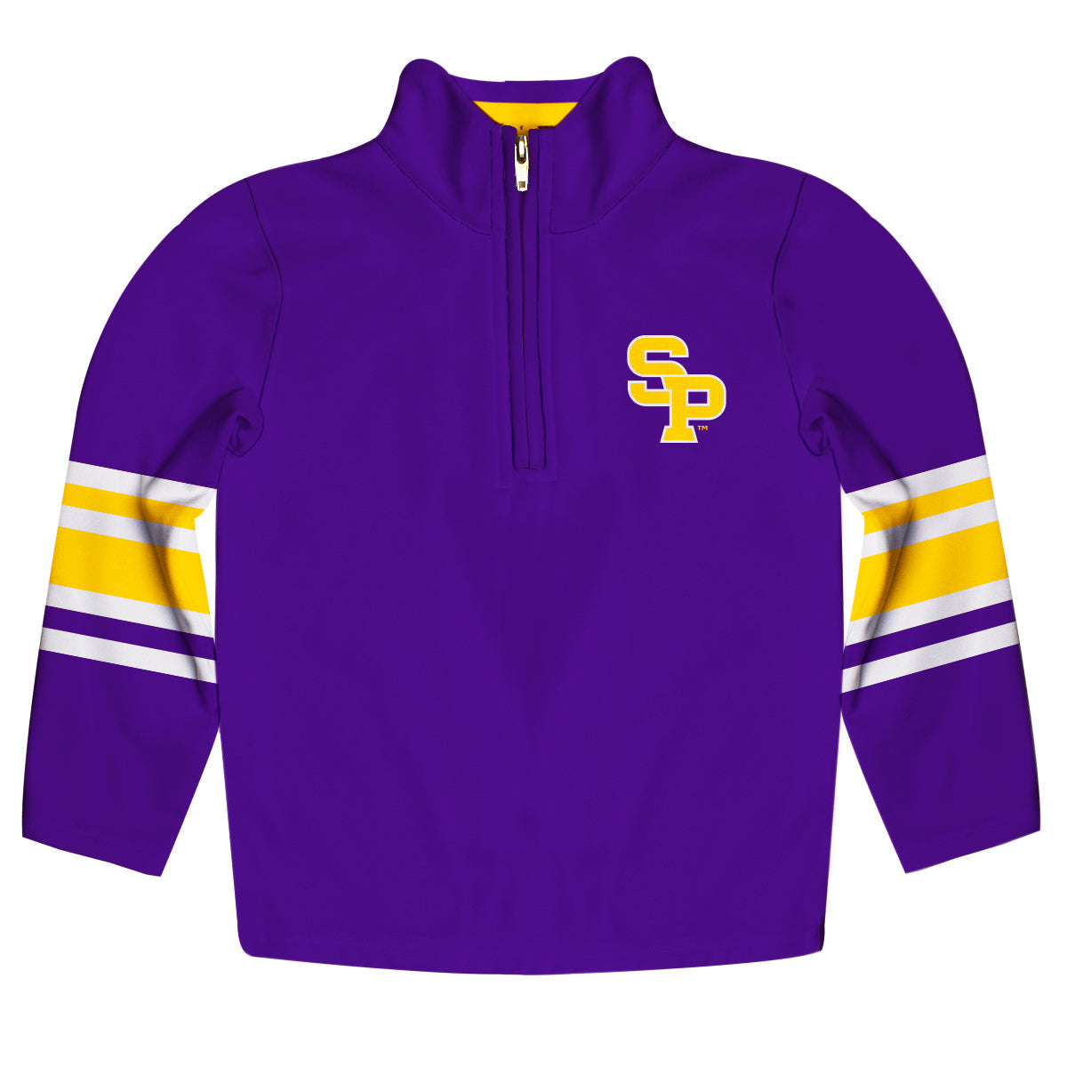 UW-Stevens Point Pointers UWSP Game Day Purple Quarter Zip Pullover for Infants Toddlers by Vive La Fete