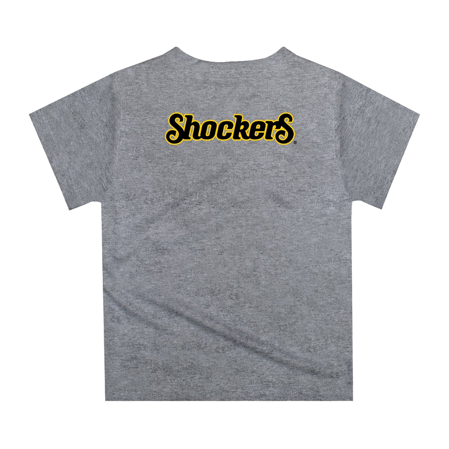 Wichita State University Original Dripping Basketball Heather Gray T-Shirt by Vive La Fete