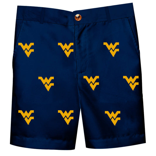 West Virginia Mountaineers Boys Game Day Blue Structured Shorts