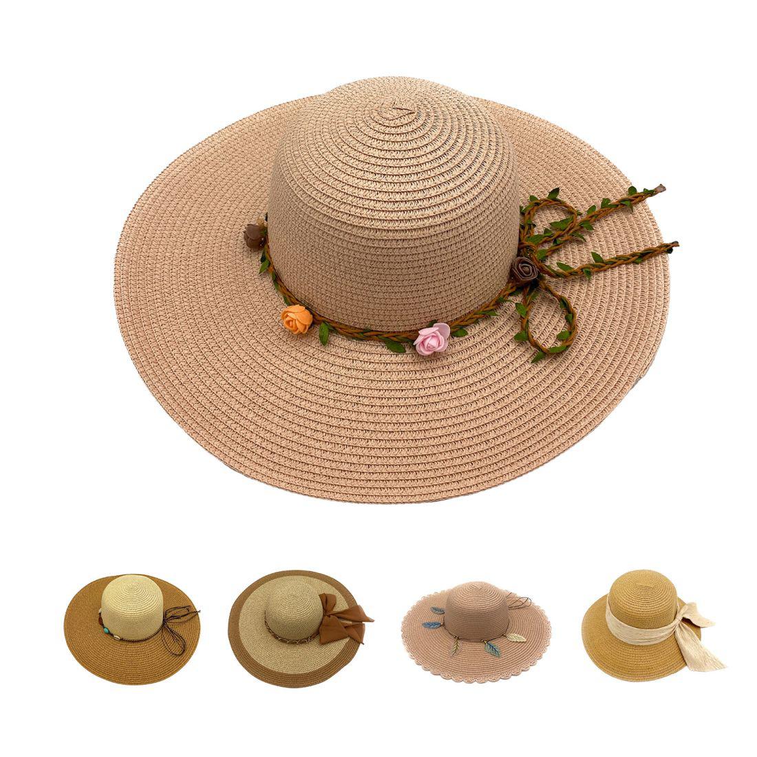 Xcllwhy Retro Brim & Bow Summer Hat, Sun Hat Womens Packable for Travel,  Straw Sun Hats for Women Uv Protection Beach, Foldable Beach Summer Wide  Brim (Black) : : Fashion