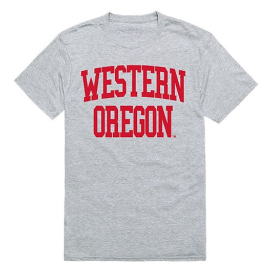 WOU Western Oregon University Mens Game Day Tee T-Shirt Heather Grey-Campus-Wardrobe