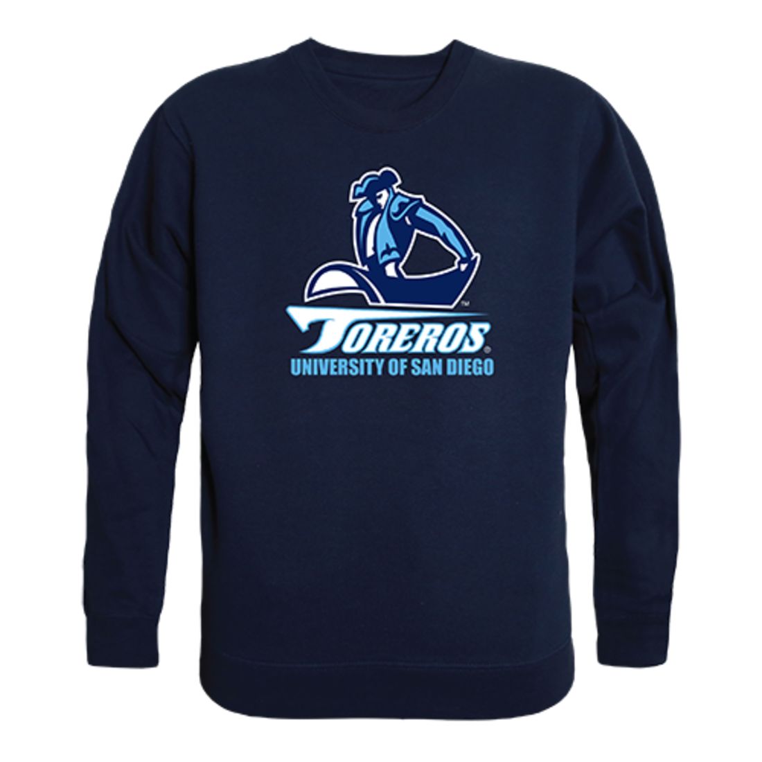 Pepperdine University Waves Crewneck Pullover Sweatshirt Sweater Navy-Campus-Wardrobe