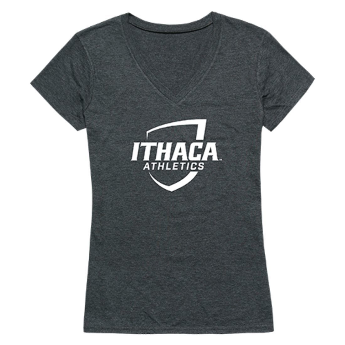 Ithaca College Bombers Womens Cinder T-Shirt Heather Charcoal-Campus-Wardrobe