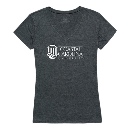 CCU Coastal Carolina University Chanticleers Womens Institutional Tee T-Shirt Heather Charcoal-Campus-Wardrobe